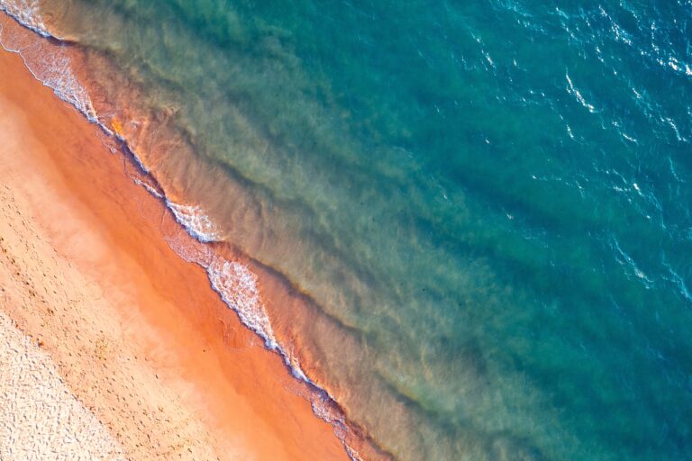Sunset over the sand
