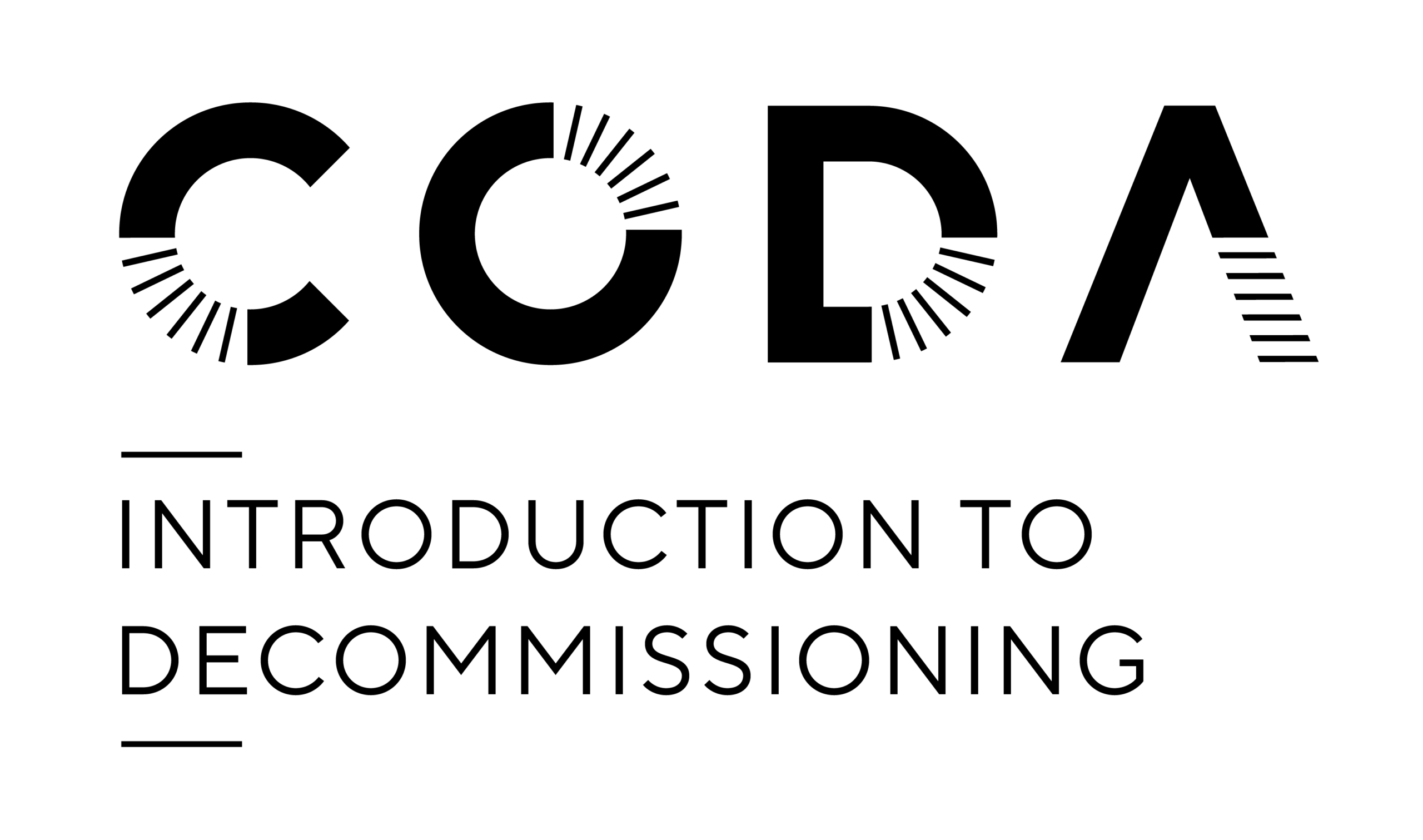 Introduction to Decommissioning logo, stacked mono