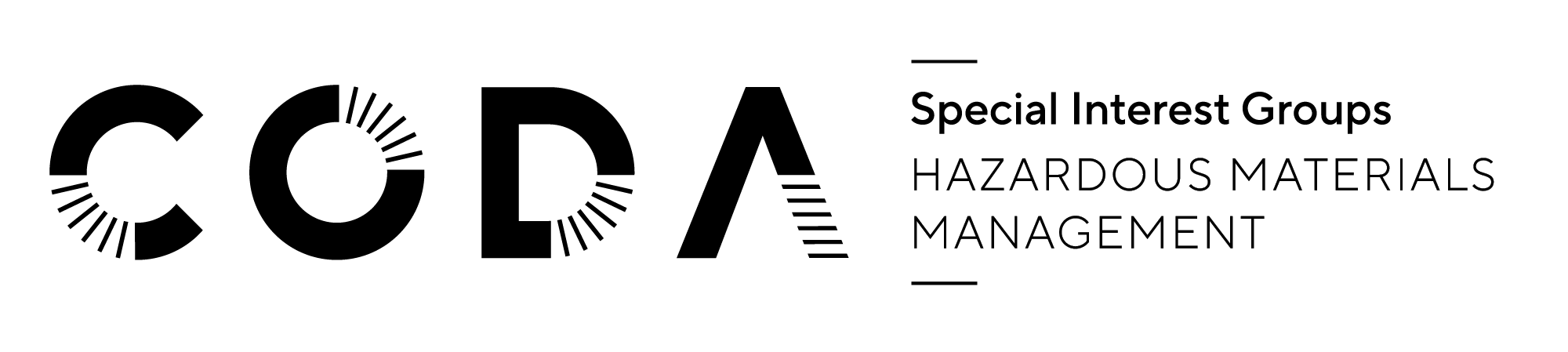 Hazardous Materials Management logo, horizontal mono