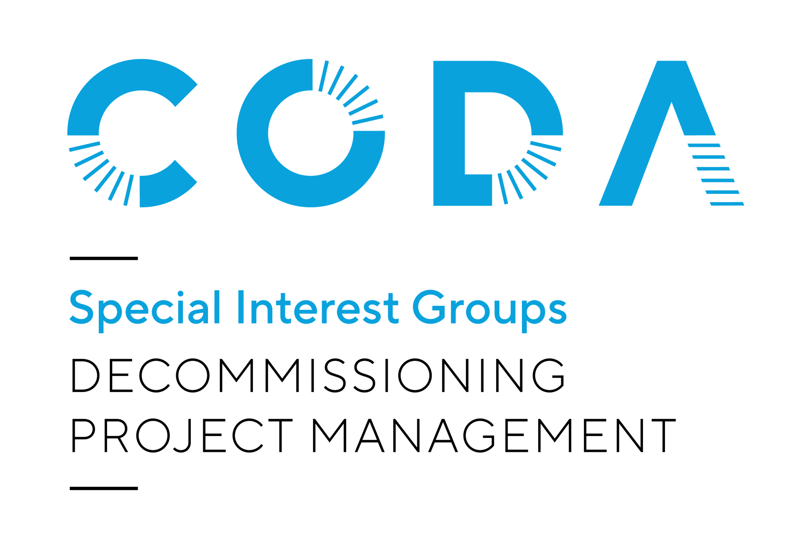 Decommissioning Project Management logo, stacked positive